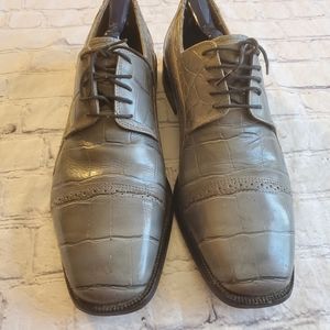 STACEY ADAMS MEN'S SHOES LEATHER UPPER/SOLES GRAY/BLACK SIZE 10.5